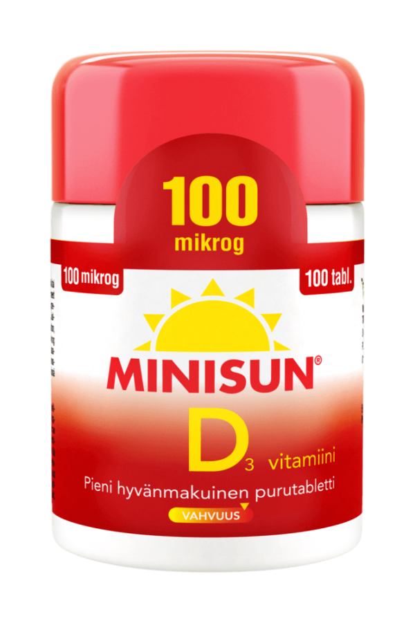 Minisun D-Vitamiini 100 mikrog 100 tabl