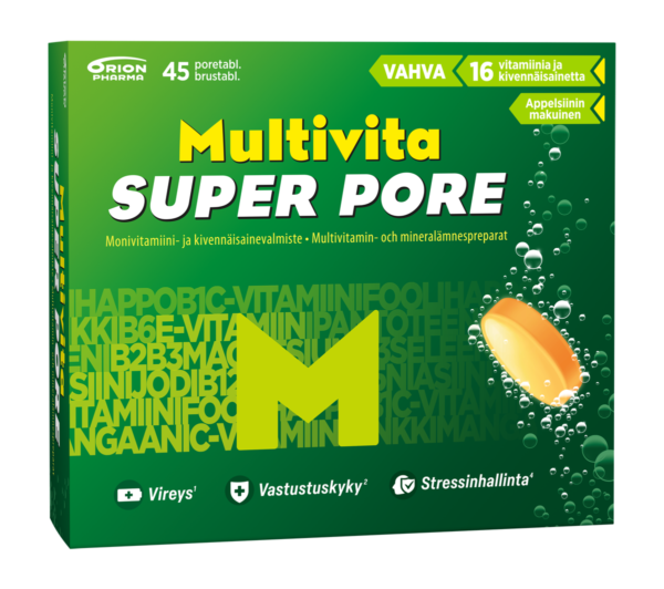 Multivita Super Pore monivitamiini 45 poretablettia