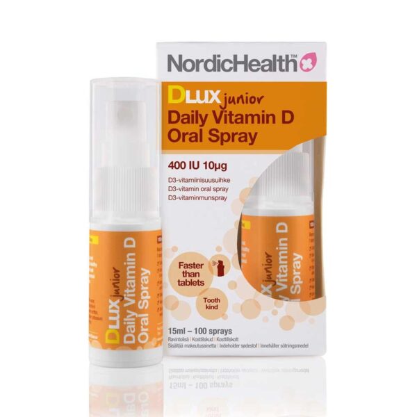 Nordic Health Dlux Junior D3-Suihke D-vitamiini lapsille 15 ml