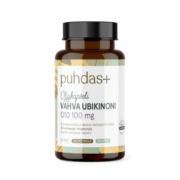 Puhdas+ Ubikinoni Q10 100mg Oliiviöljy kaps