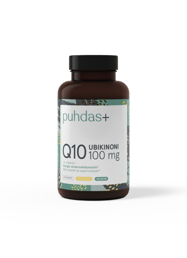 Puhdas+ Vahva Ubikinoni Q10 100 mg + C-vitamiini 120 kaps