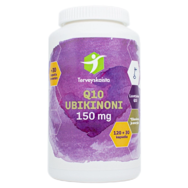 Terveyskaista Ubikinoni 150 mg 120+30 kaps.
