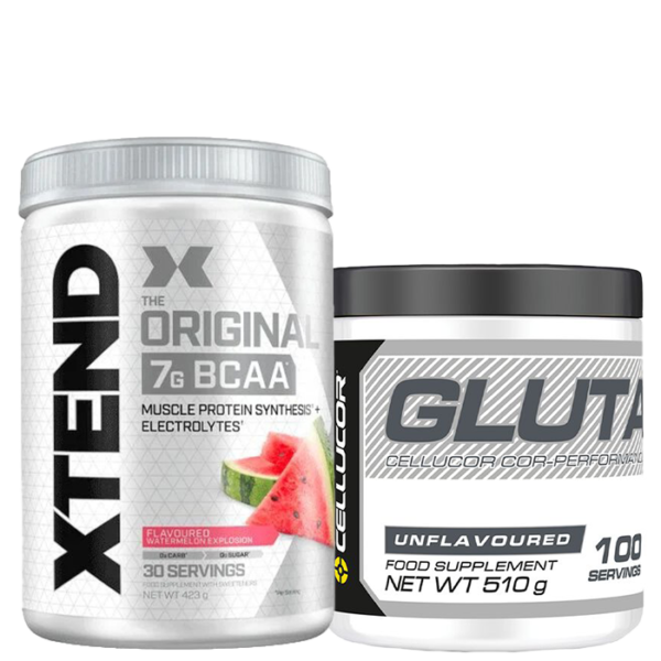Xtend BCAA 30 -portti. + COR-Performance Glutamiini 510 g